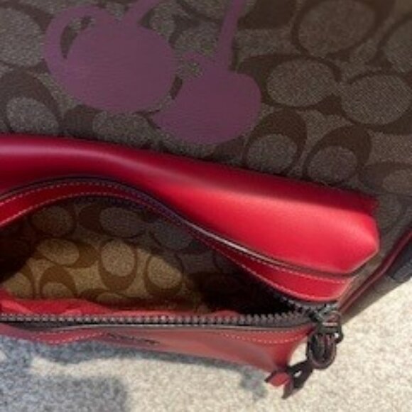 COACH MEDIUM CHARLIE BACKPACK IN SIGNATURE CANAS WITH CHERRY MOTIF - Picture 6 of 10
